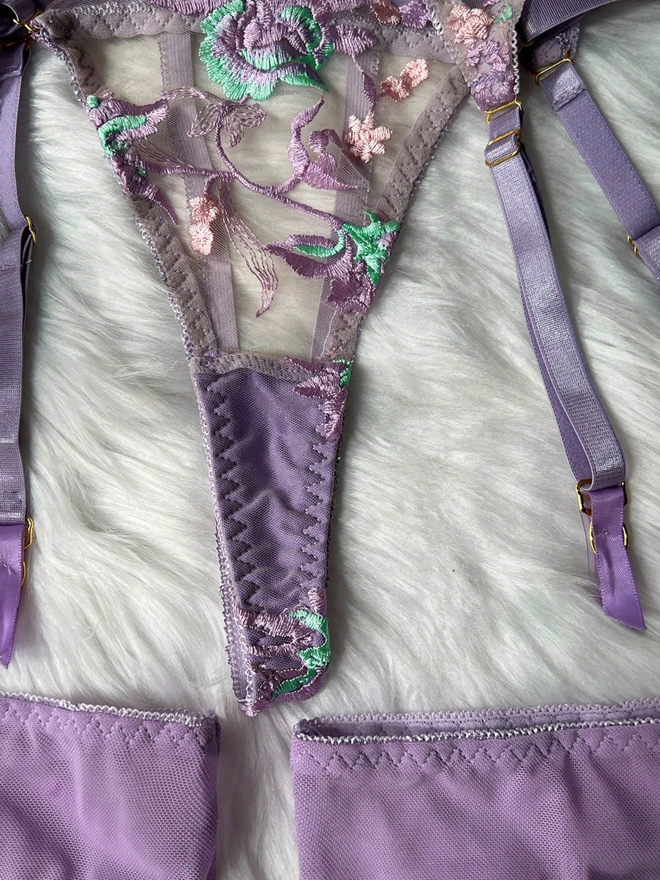 Women 3-Piece Embroidered Fabric Structured Set with Belt Accessory Coordinated Outfit Set