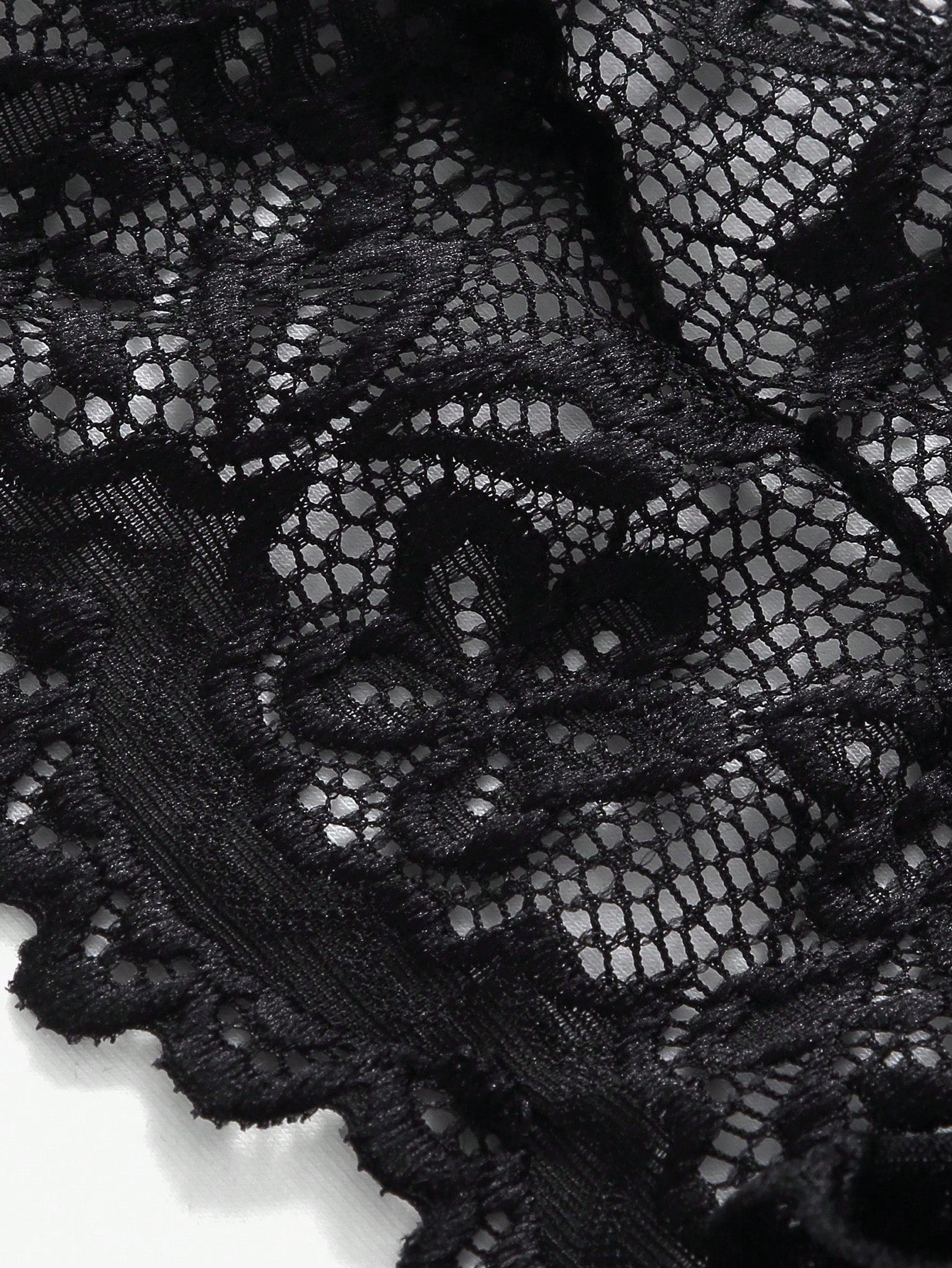 Crisscross Back Slip Dress with Lace and Mesh Detail