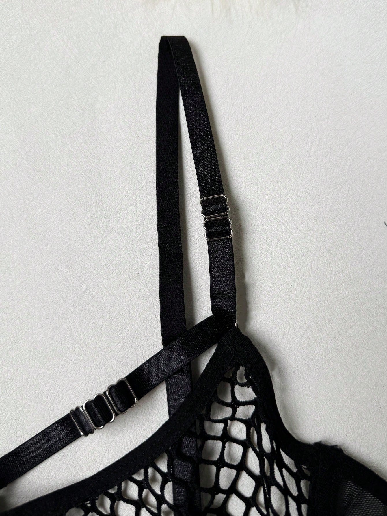 3-Piece Mesh Fabric Set with Structured Top Matching Bottom and Belt Accessory Coordinated Outfit Set