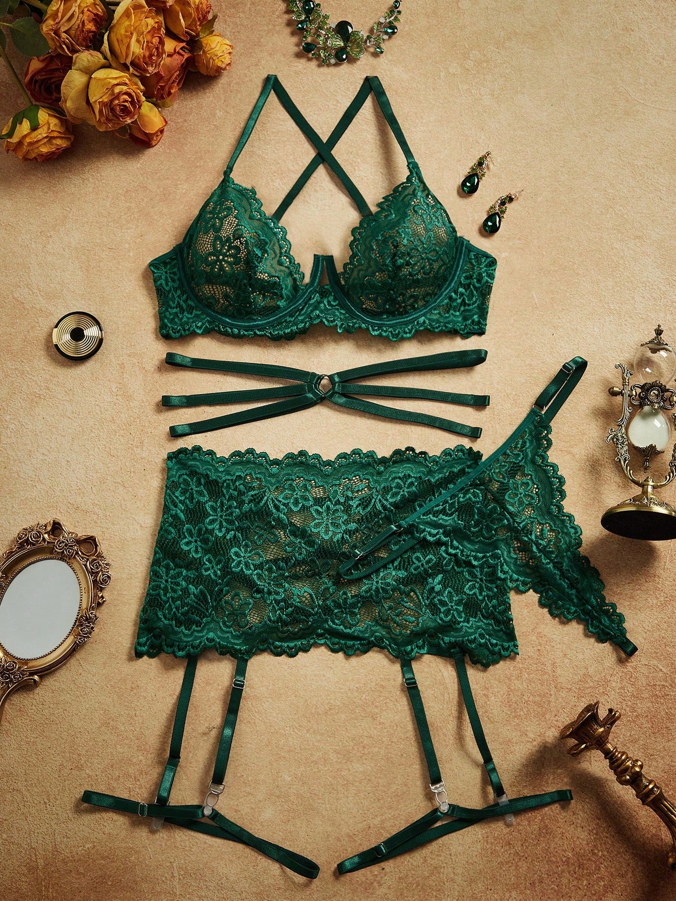 6-Piece Lace Bra Set for Women
