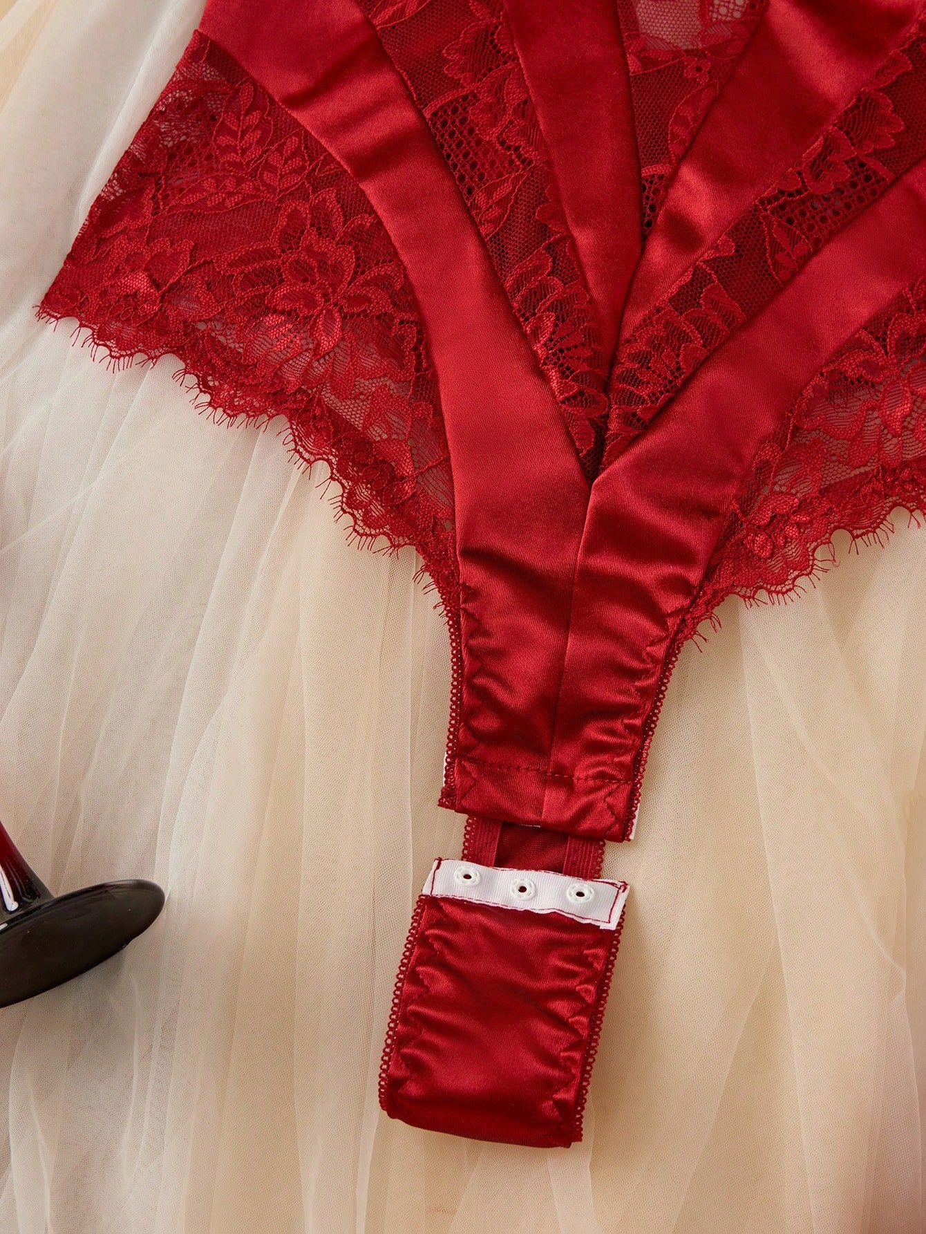 Lace Patchwork Bodysuit for Lingerie