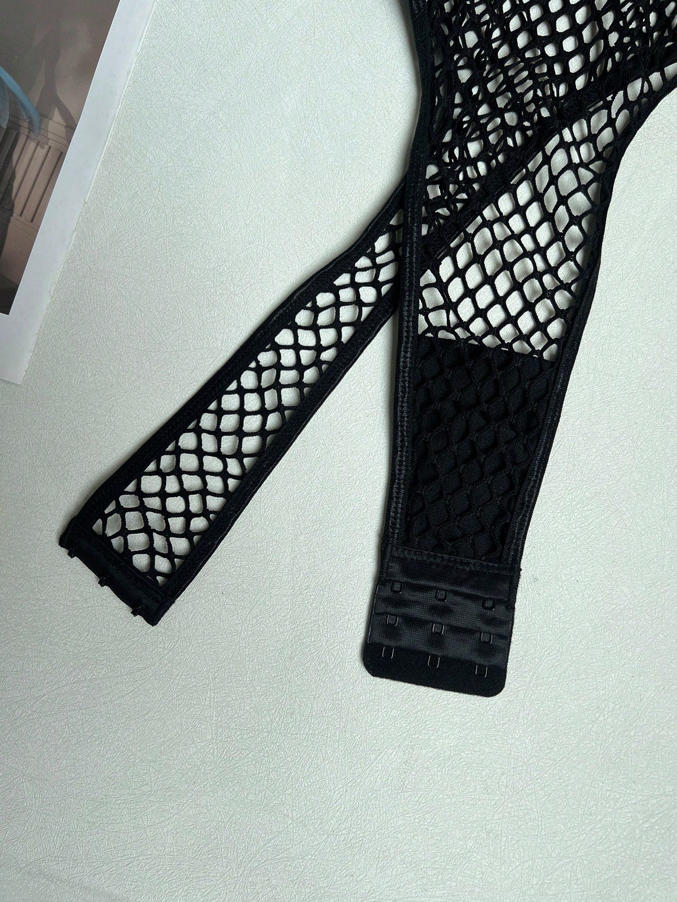 Mesh Fabric Jumpsuit Style Set with Open Back Design Lightweight Structure Coordinated Outfit Set