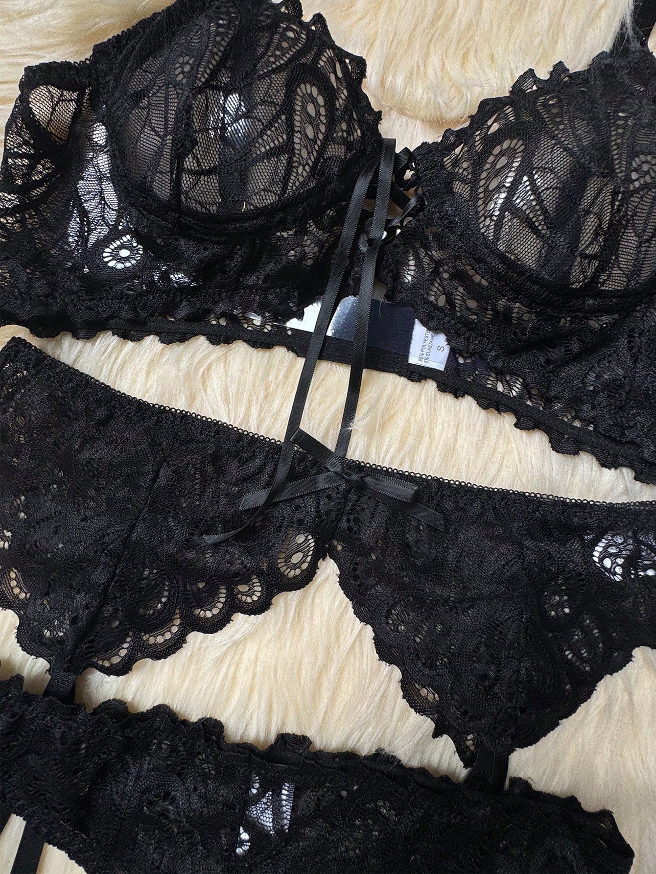 3-Piece Mesh Fabric Set with Structured Top Matching Bottom and Belt Accessory Coordinated Outfit Set