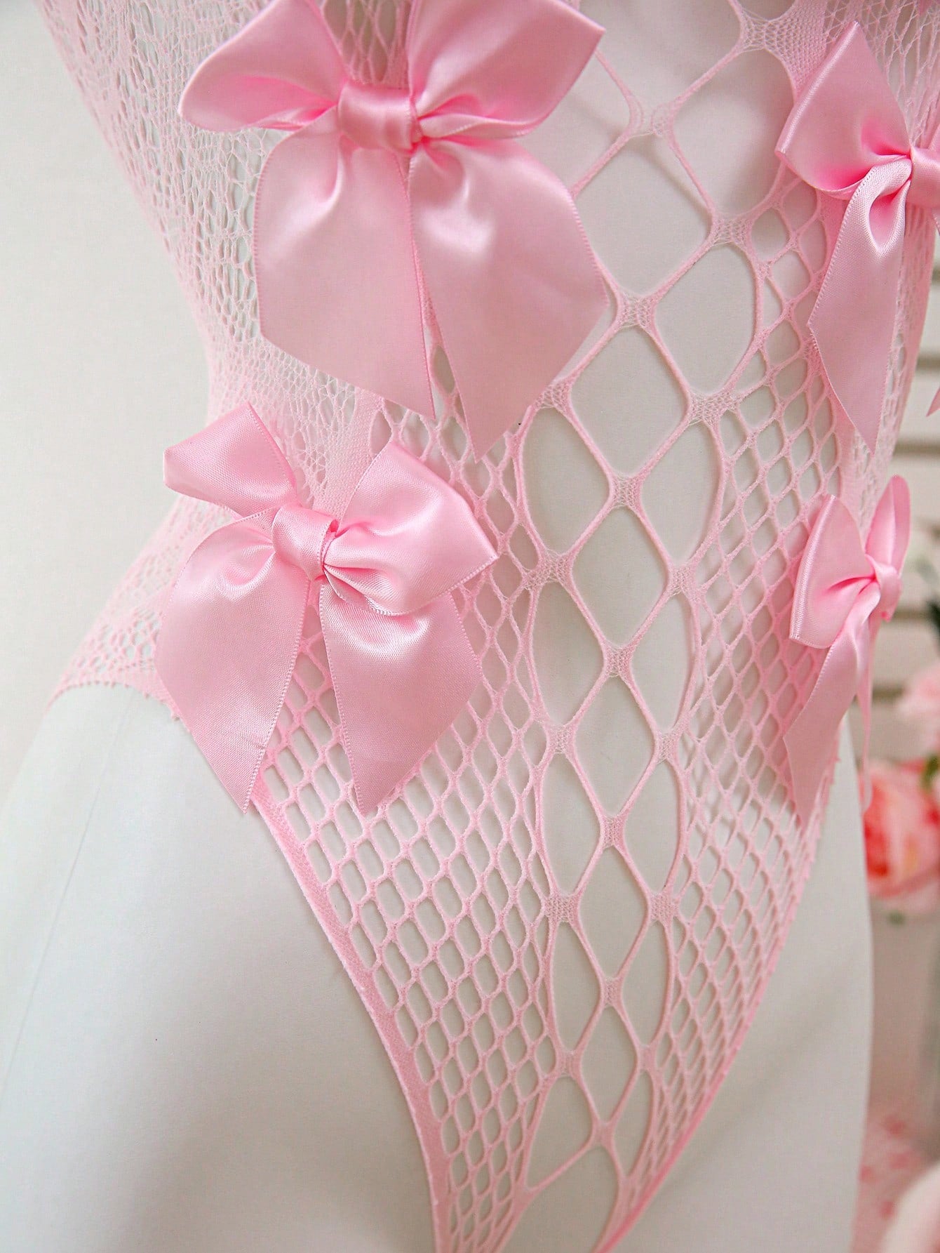 Magenta Color Stretch Fabric Halter Neck Romper with Bow and Cross Strap Detail Coordinated Outfit Set