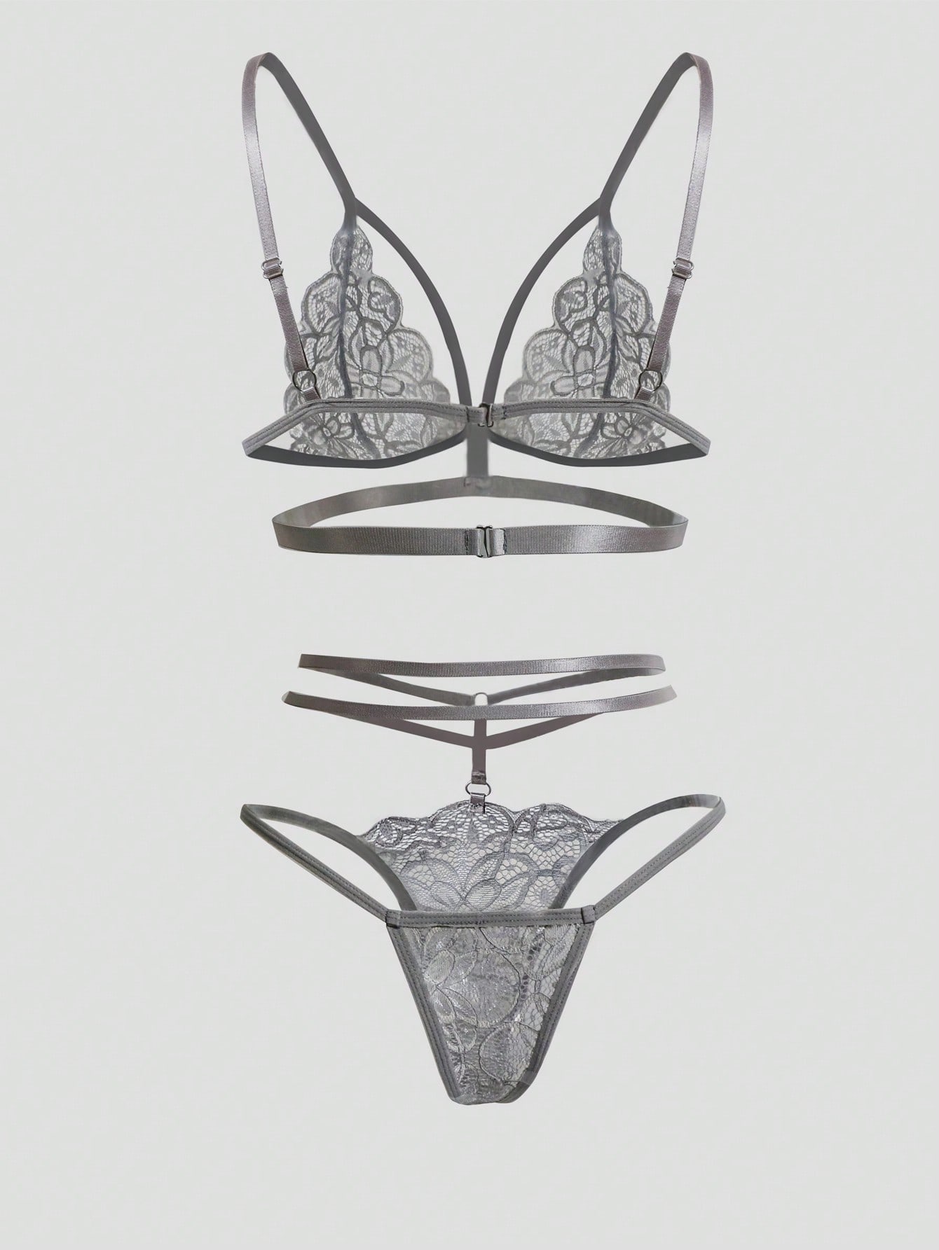 Floral Textured Fabric Structured Strap Detail Set Coordinated Outfit Set